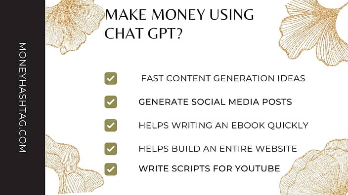 how to make money using Chat GPT